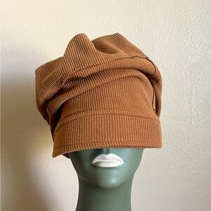 Women's Slouchy Ribbed Knit Hat - Brown